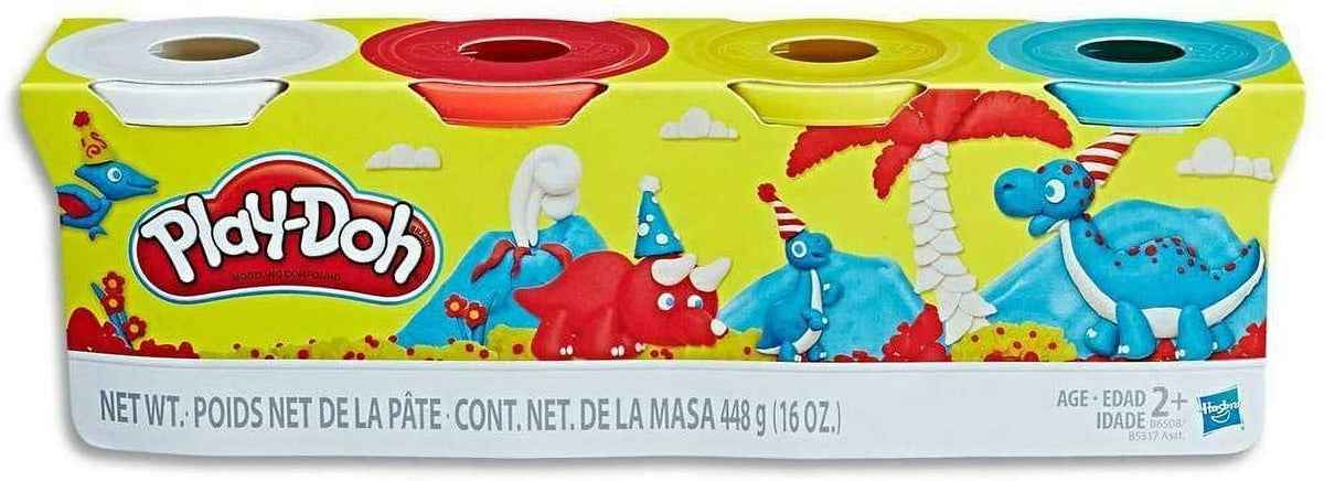 Play Doh Compound Bundle Classic Colors 4 Pack + Wild Colors 4 Pack J6495