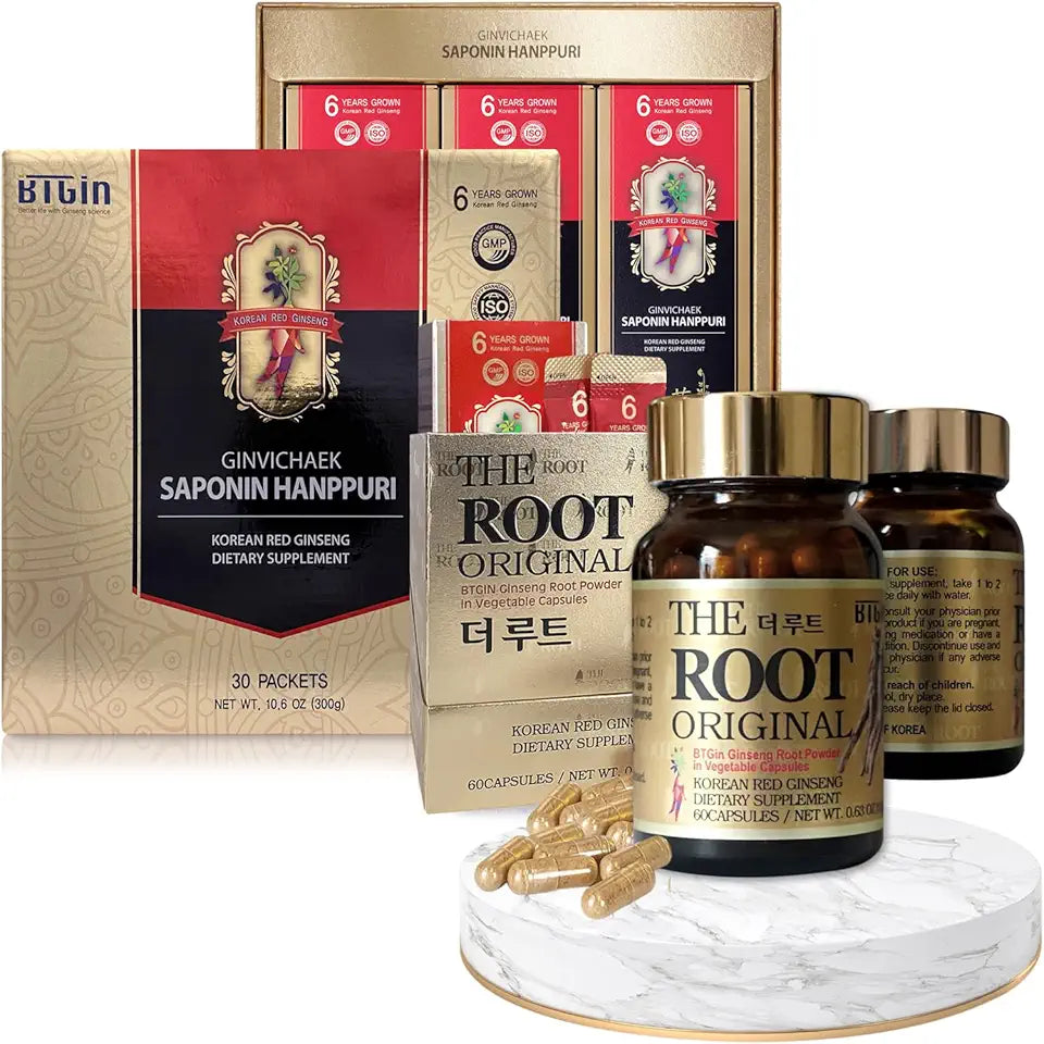 Korean Red Ginseng Extract 3000mg and Capsules Bundle I282619