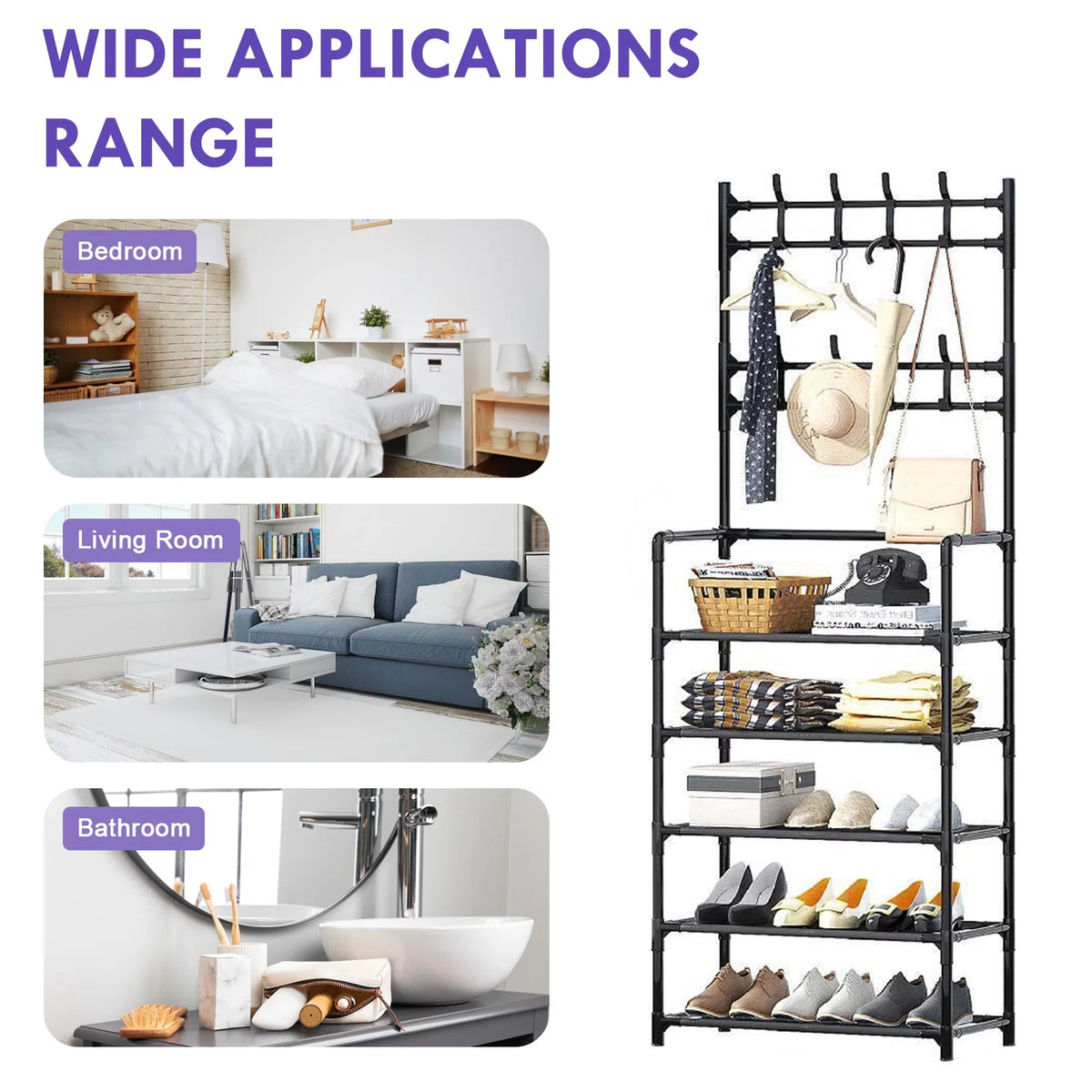 Entryway Bench with Coat Rack and Shoe Bench C959380