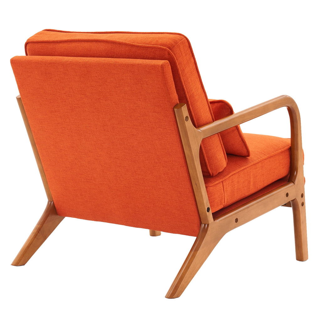 Oak Upholstered Armrest Lounge Chair R2288