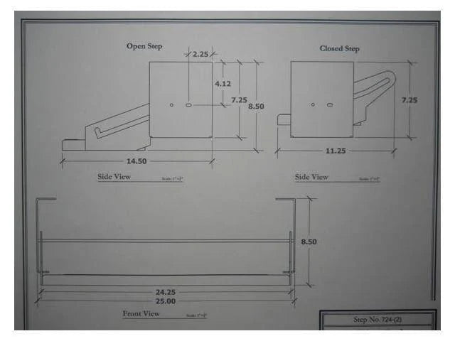 24x22 Single Drop Foldaway Entry Step P1183