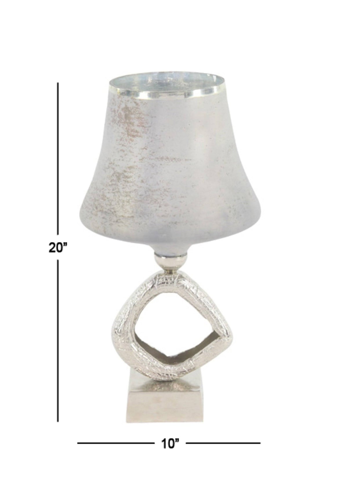 Glass and Aluminum Candle Holder S607929