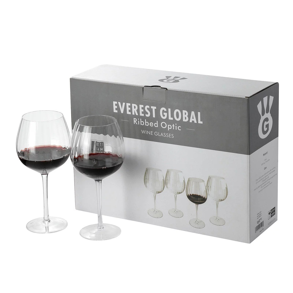 Ribbed Optic Wine Glasses set of 4 O74158