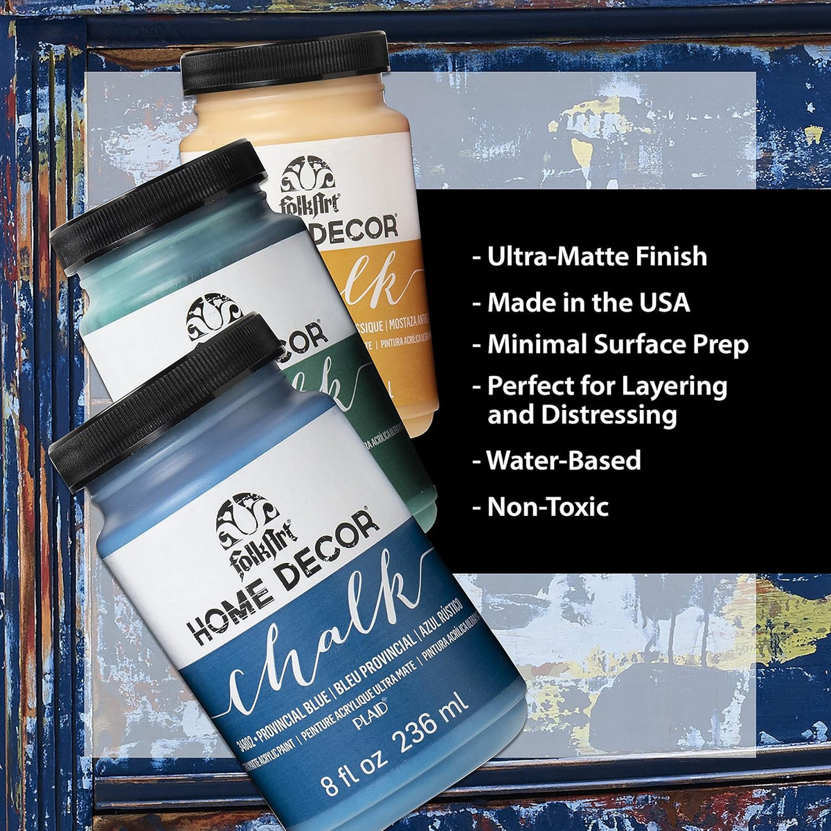 8 ounce Chalk Acrylic Paint in Assorted Colors Z49799