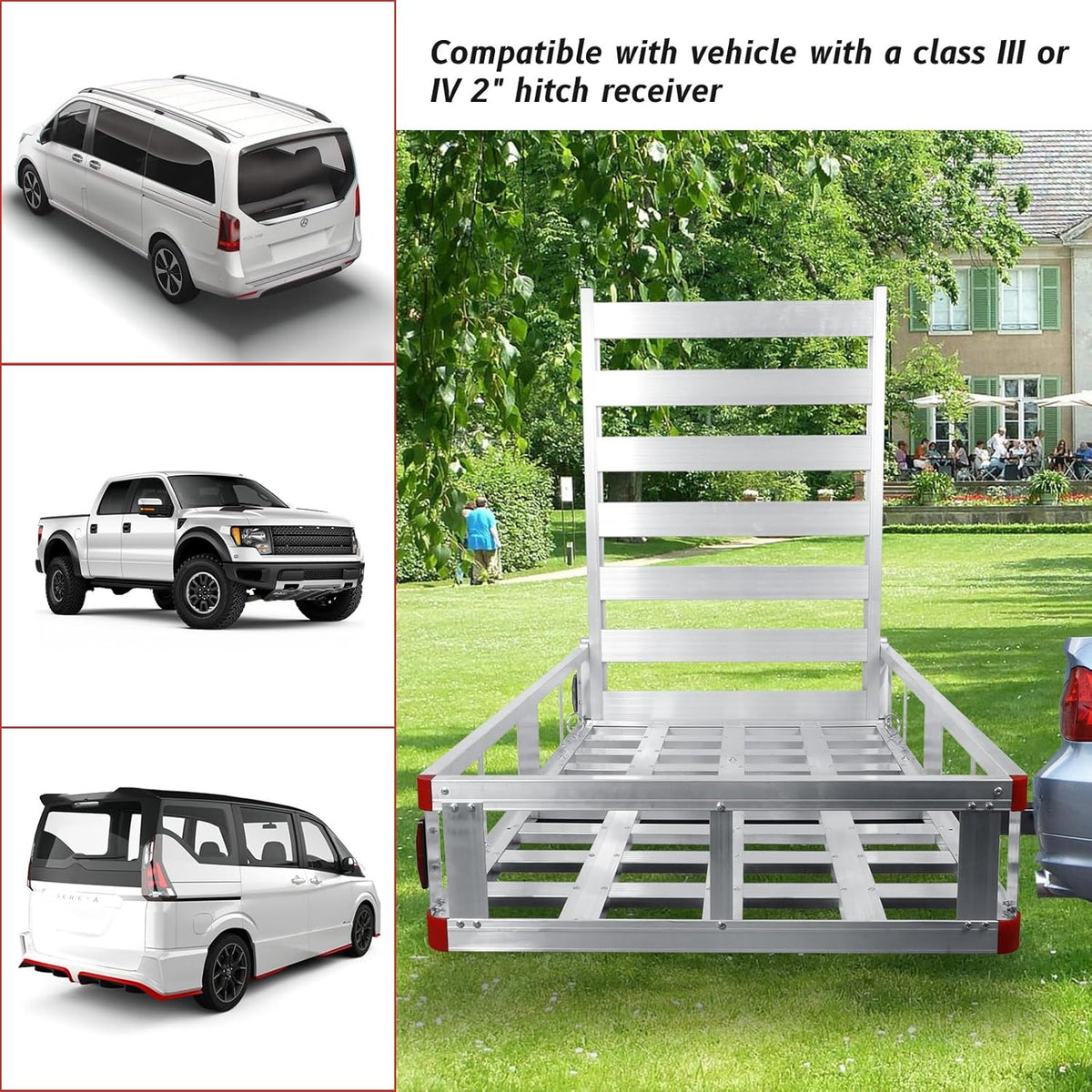 Aluminum Hitch Cargo Carrier, 50" x 29.5", 800Lbs Capacity H66458