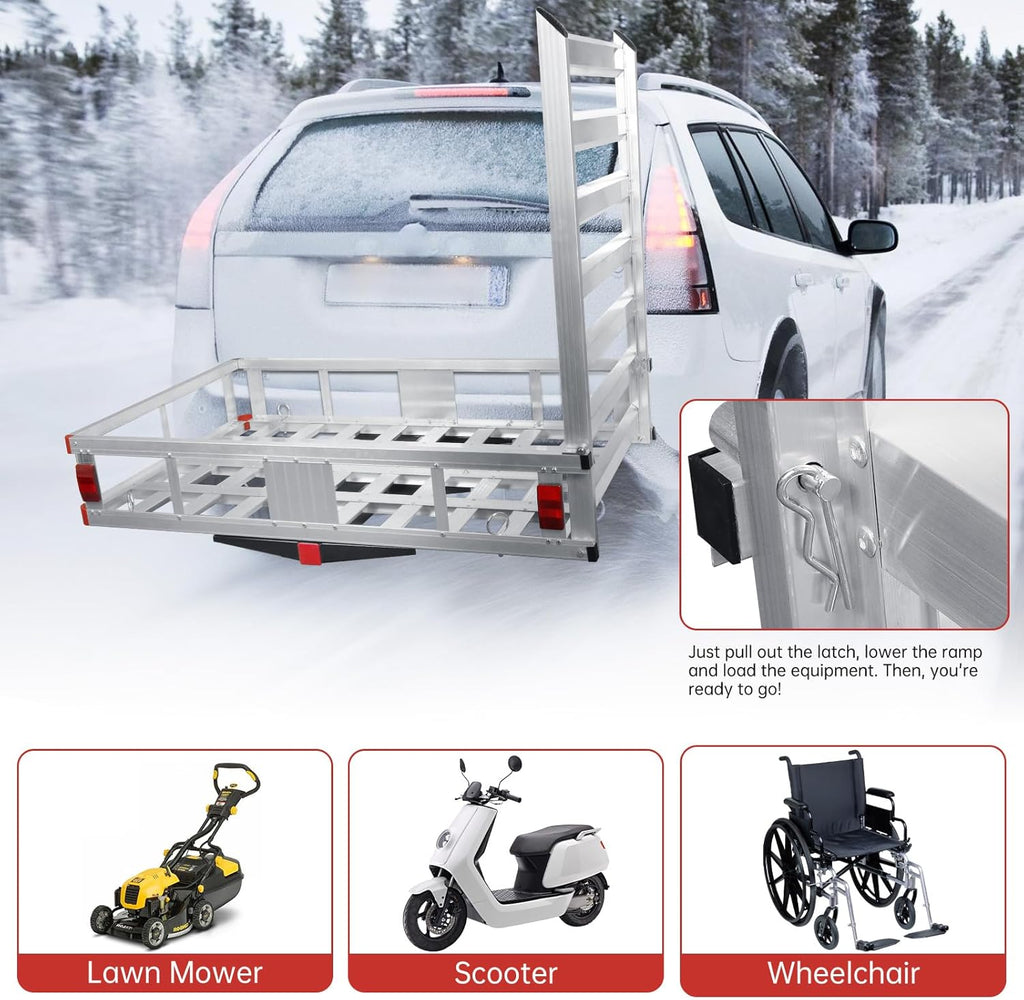 Aluminum Hitch Cargo Carrier, 50" x 29.5", 800Lbs Capacity H66458