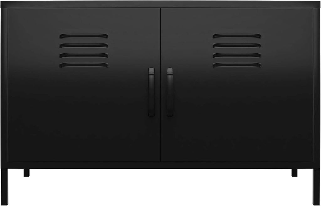 White 2 Door Metal Accent Cabinet N38639
