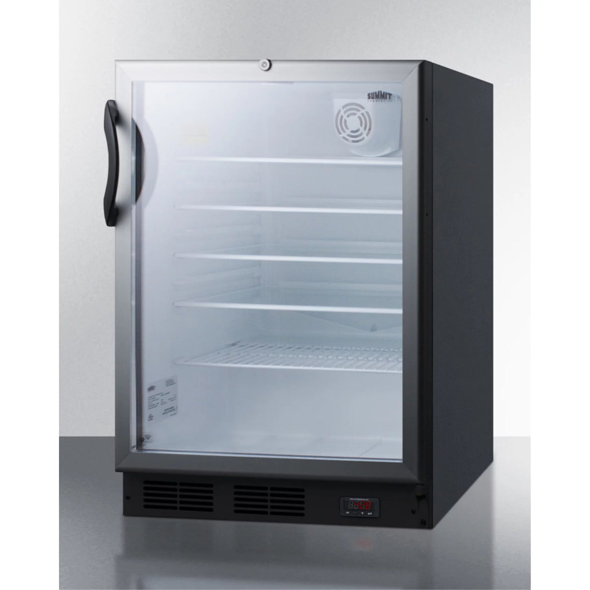 Built-in ADA Compliant Glass Door Beer and Wine Refrigerator with Lock S9002