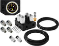4 Valve Suspension Manifold with Dual Needle Gauge Panel, 3/8" OD Hose 50 FT, 1/4" OD Hose 35 FT and Fittings T2440