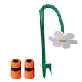 Flower Shaped Dancing Sprinklers Lawn Watering with 2pcs Adapter (White) H5662