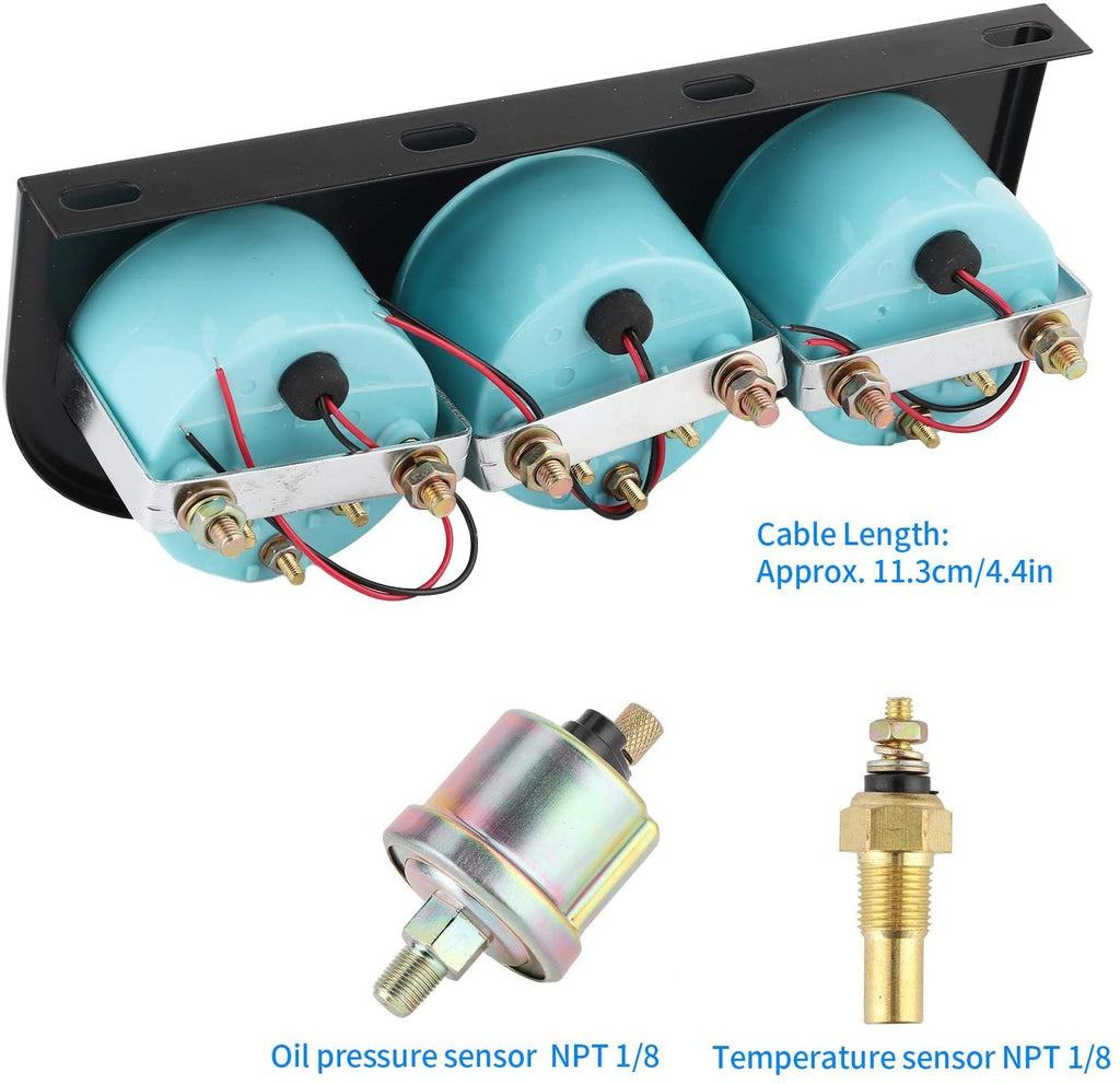 3 in 1 Car Meter Auto Gauge Triple Gauge Kit Pack of 2 B425437