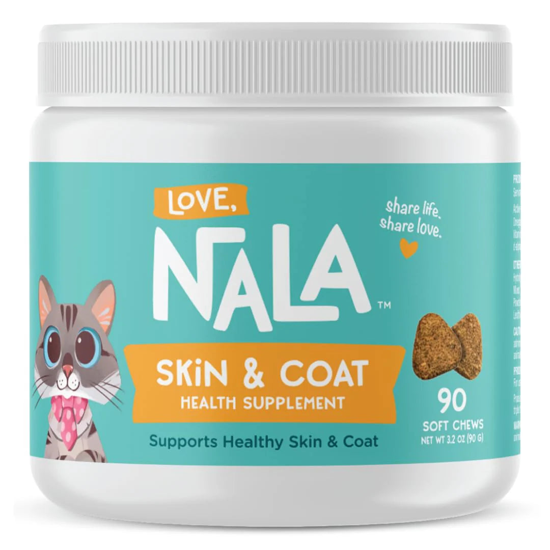 90 Soft Chews Omega 3 Fish Oil Skin and Coat Supplement for Cats B233