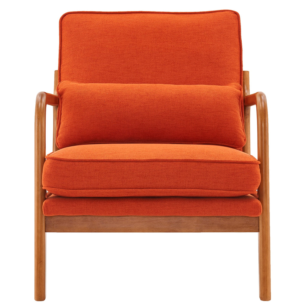 Oak Upholstered Armrest Lounge Chair R2288