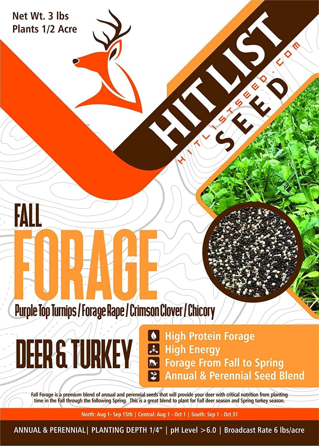 6 lbs Pure Natural High Protein Deer Food Seed Mix P2620