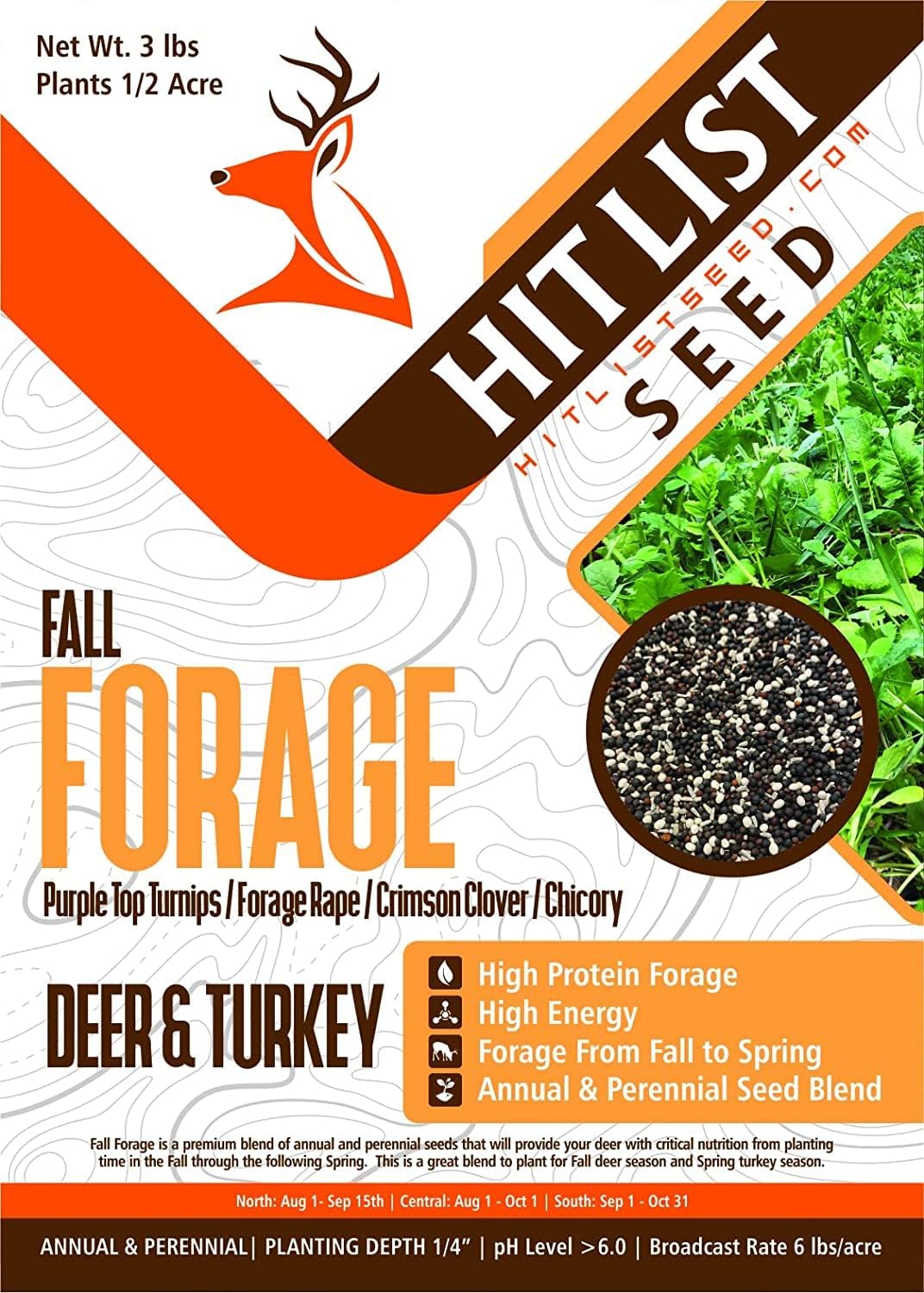 6 lbs Pure Natural High Protein Deer Food Seed Mix P2620