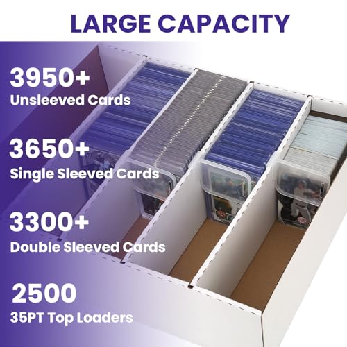 Trading Card Storage Box Holds 3940 Cards 2-Pack D2194