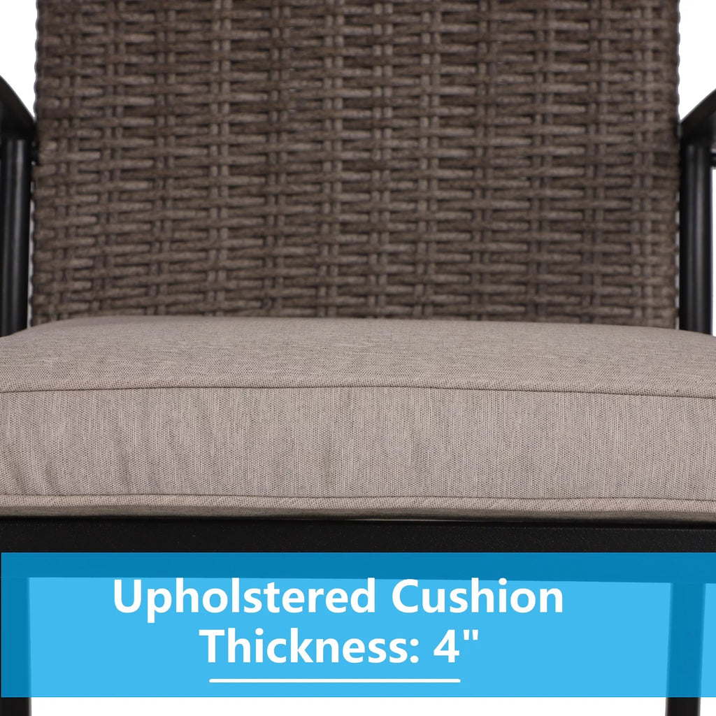 Wicker Rattan Bar Stools Set of 2 Q93128