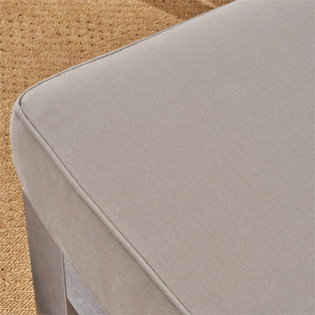7-Seater Aluminum Sectional Sofa Set Silver/Khaki W742