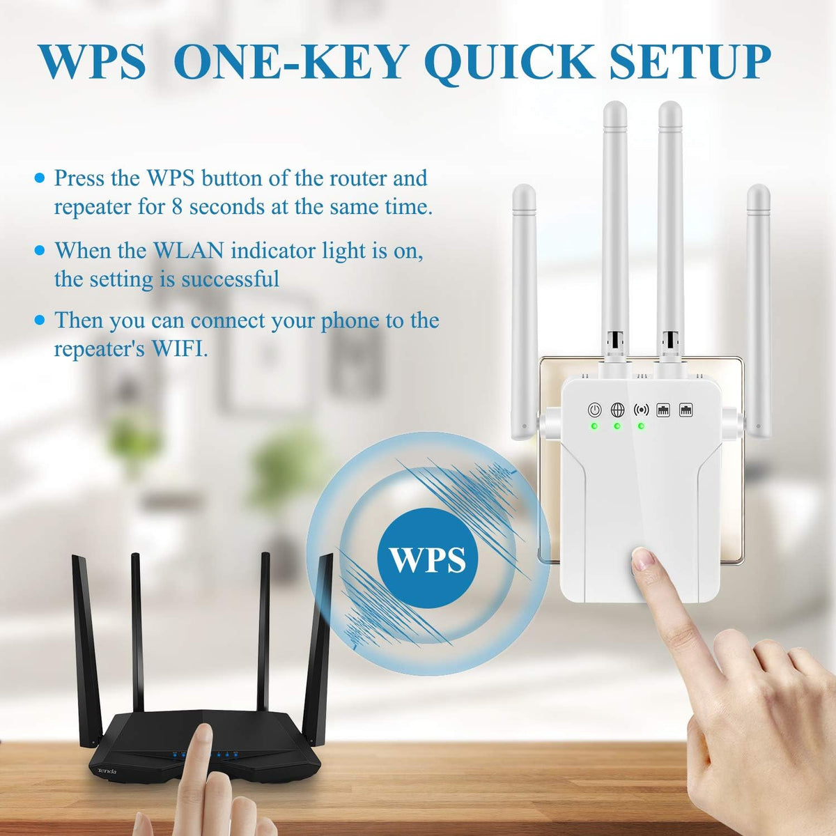 WiFi Range Extender 1200Mbps with Ethernet Port Pack of 2 W89850