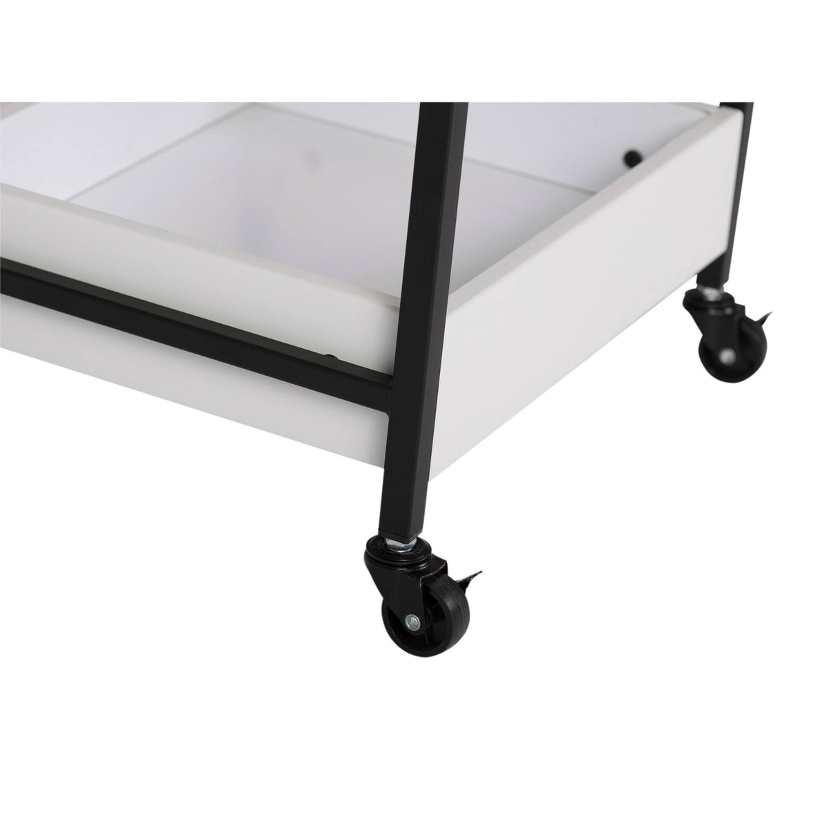White 3 Bin Rolling Storage Cart I342583