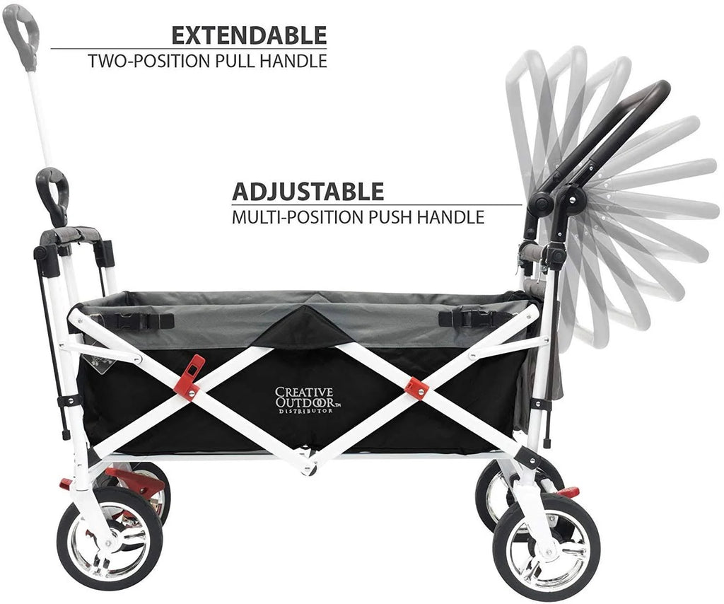 Black/Gray Folding Wagon with Canopy G757