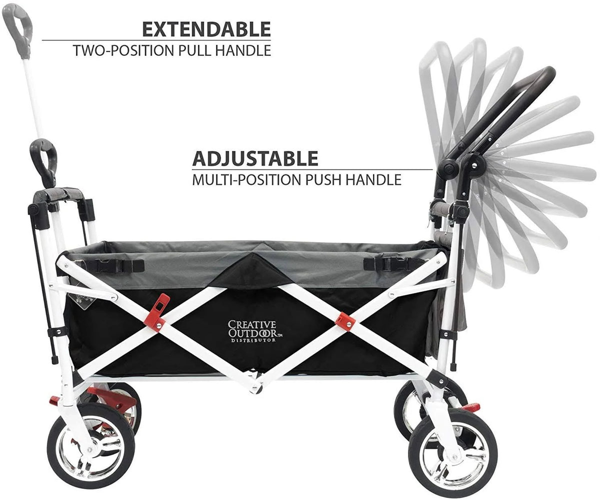 Black/Gray Folding Wagon with Canopy G757