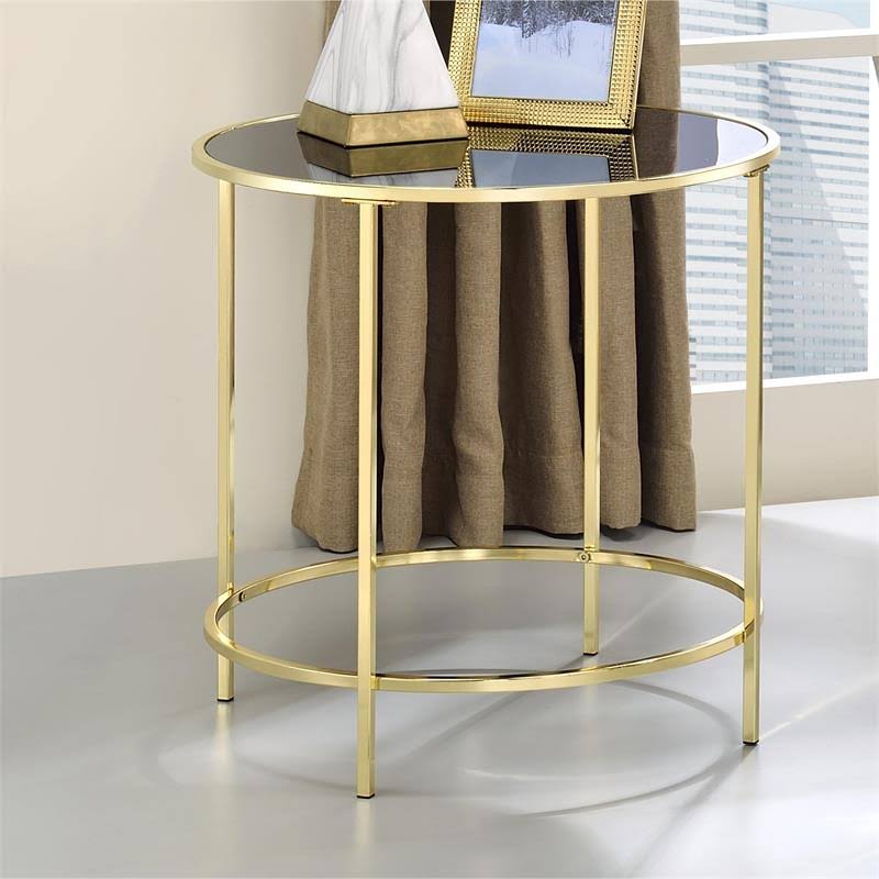 Contemporary Glass Top Side Table H371