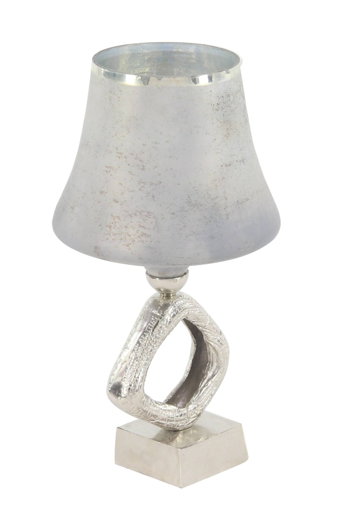Glass and Aluminum Candle Holder S607929