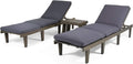Acacia Wood 3 Piece Chaise Lounge Set V9044