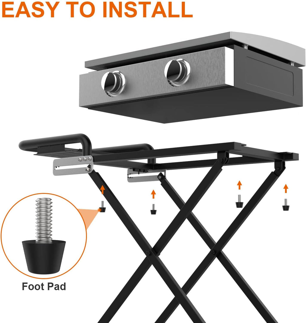 Folding Grill Cart with Side Shelf Y554789