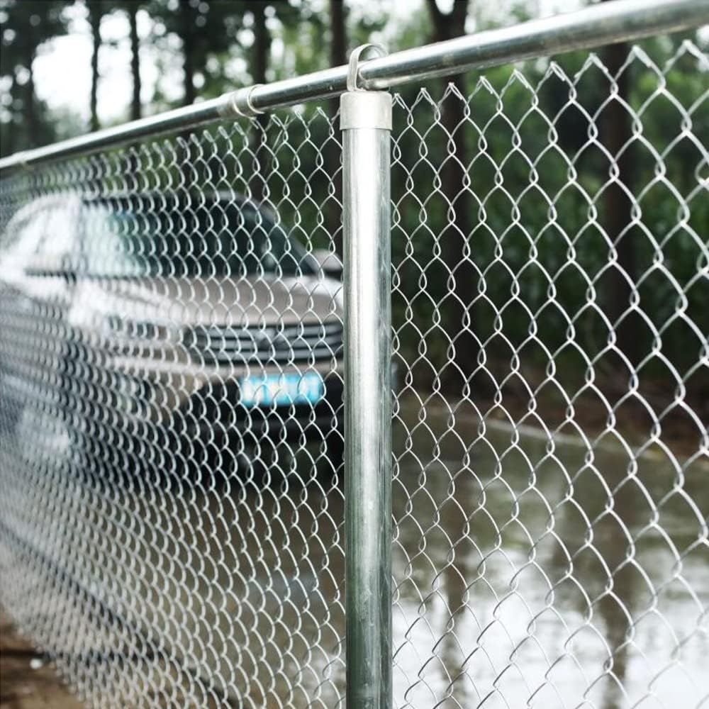 Galvanized Steel 4 X 50 Feet Chain Link Fence Fabric, 12.5-AW Gauge, Silver D559