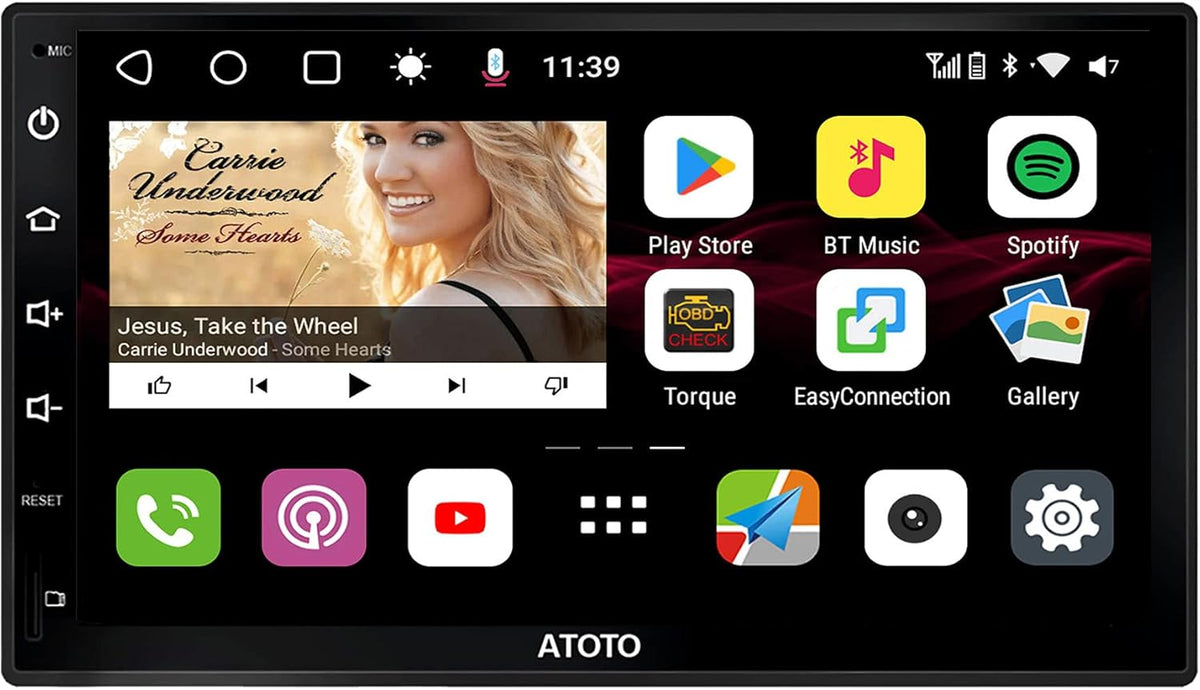 7inch Double-DIN Android Car Stereo with Wireless CarPlay G88080
