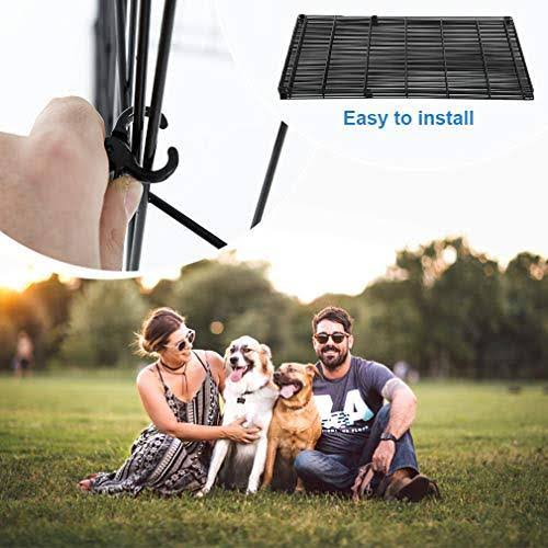 8 Panel 42-Inch Black Dog Playpen O2641