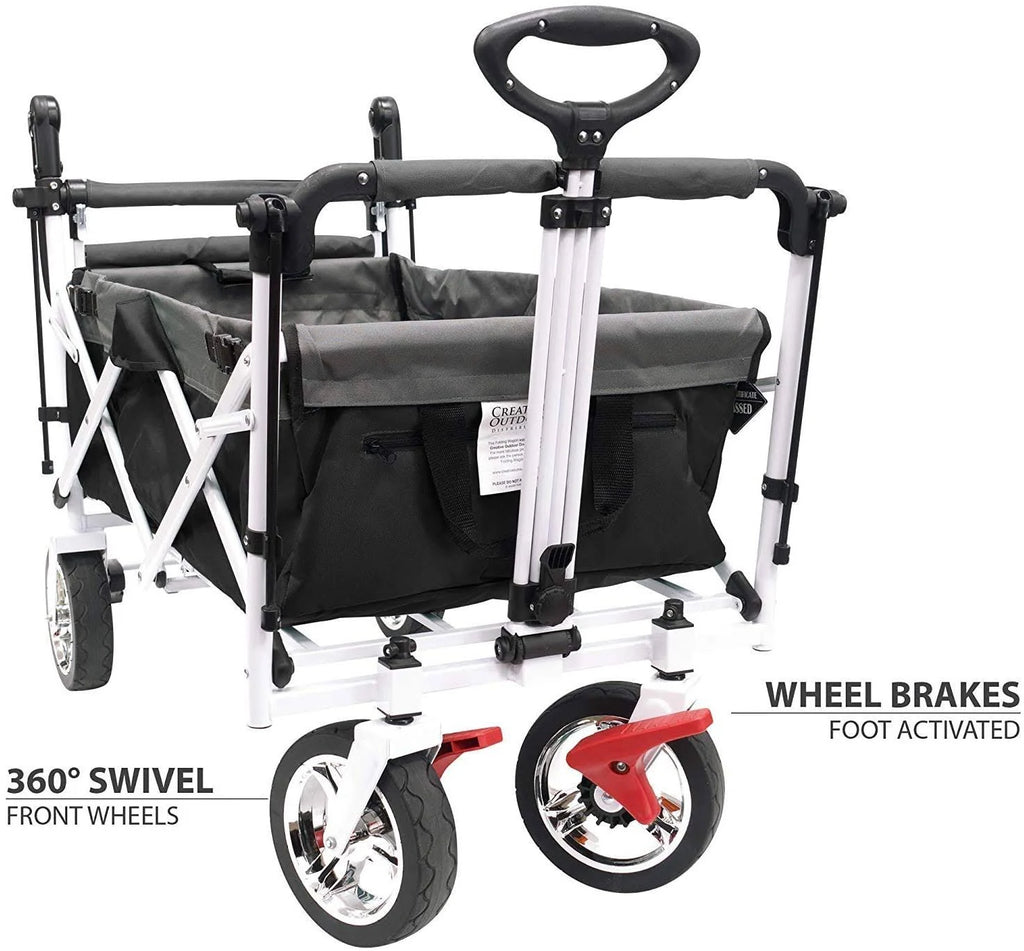 Black/Gray Folding Wagon with Canopy G757
