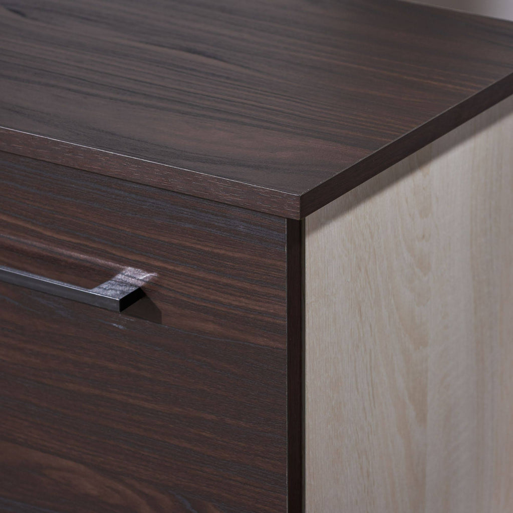 Black and Walnut Brown 3 Shelves Cabinet Z175