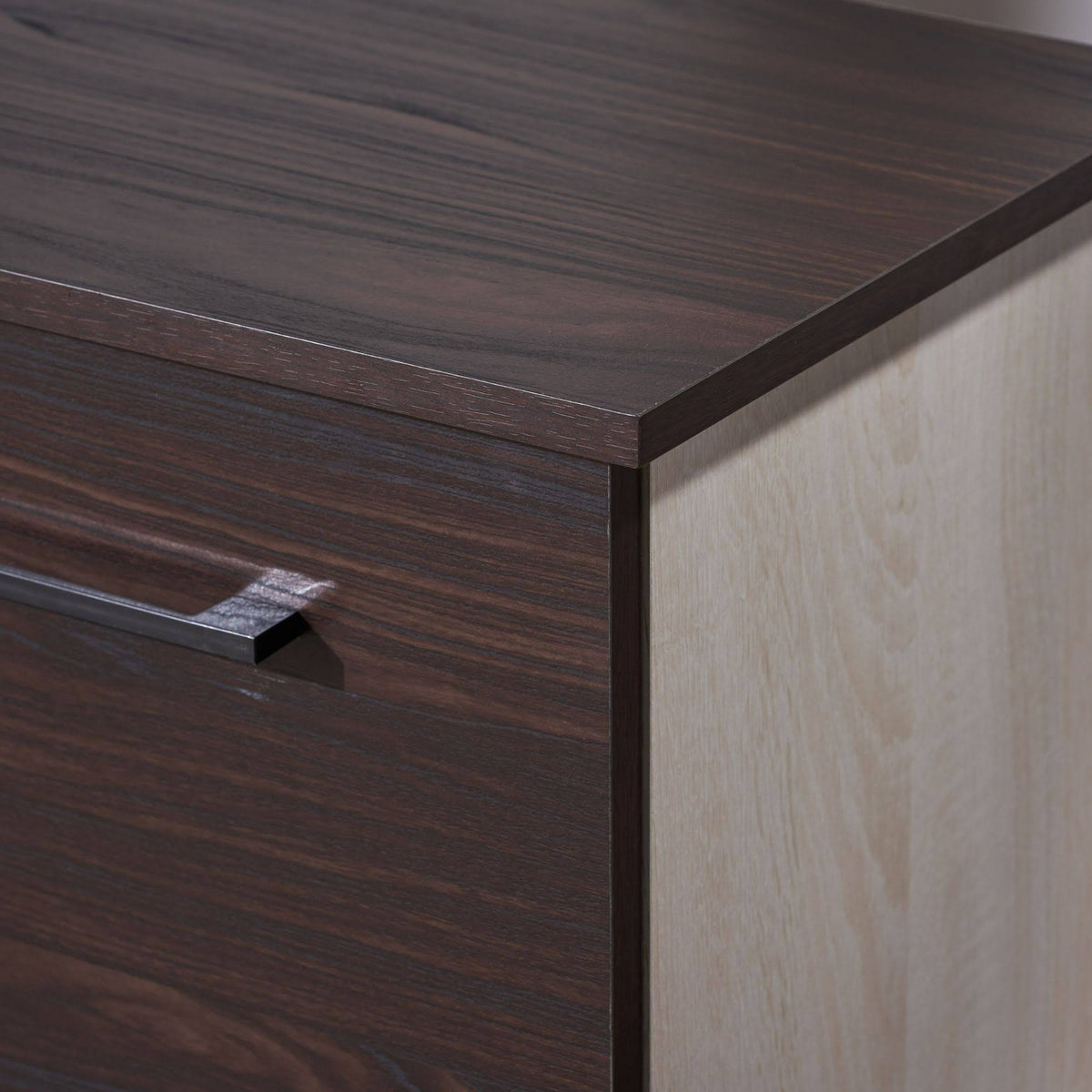 Black and Walnut Brown 3 Shelves Cabinet Z175