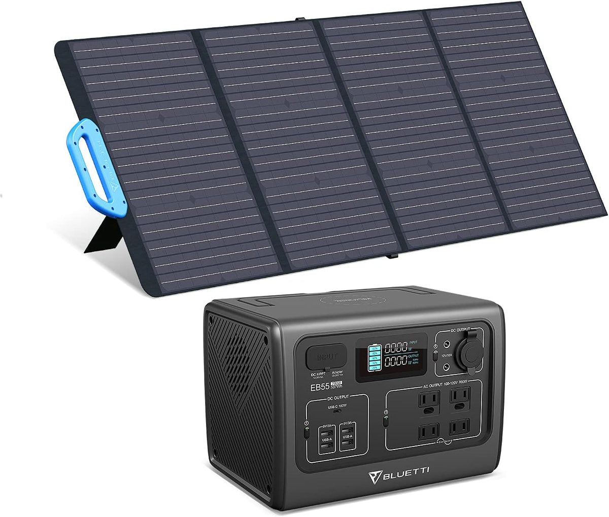 700W 537Wh Portable Power Station with 120W Foldable Solar Panel Q1831