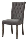 Gray Velvet Side Chair Set of 2 D53225