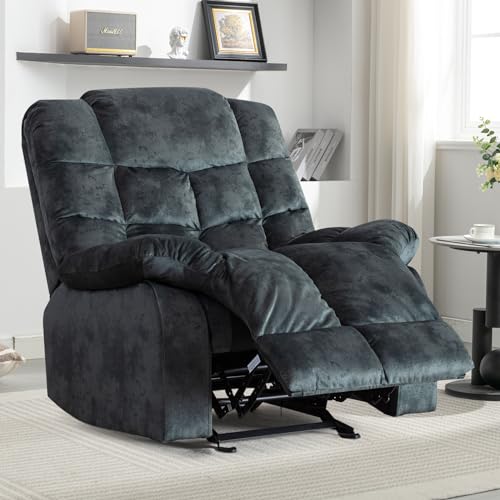 Soft Fabric Reclining Chair with Padded Backrest and Armrests H82201