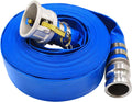 Blue PVC Backwash Hose with Camlock Fittings W6575