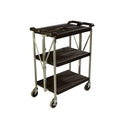 Black 3-Tier Collapsible Utility Cart J7584