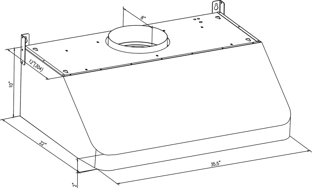 36 Inch Stainless Steel Under Cabinet Range Hood L617