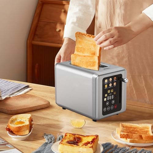 Stainless Steel 2 Slice Digital Toaster with Extra Wide Slots K929