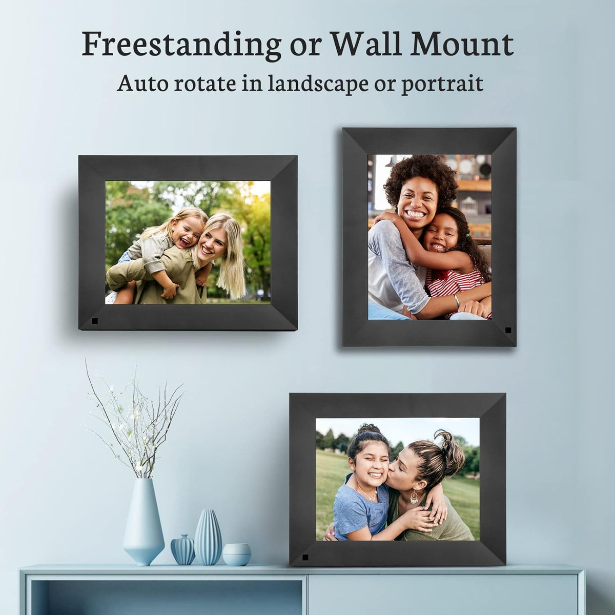 Digital Picture Frame IPS Display Wall-Mountable with Remote Control P85534