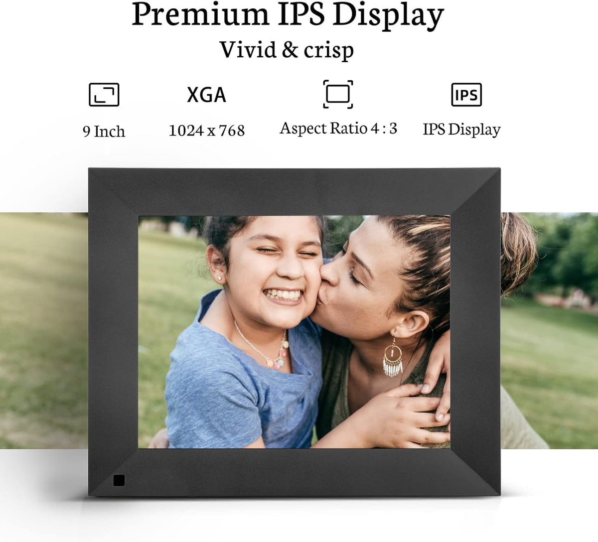 Digital Picture Frame IPS Display Wall-Mountable with Remote Control P85534