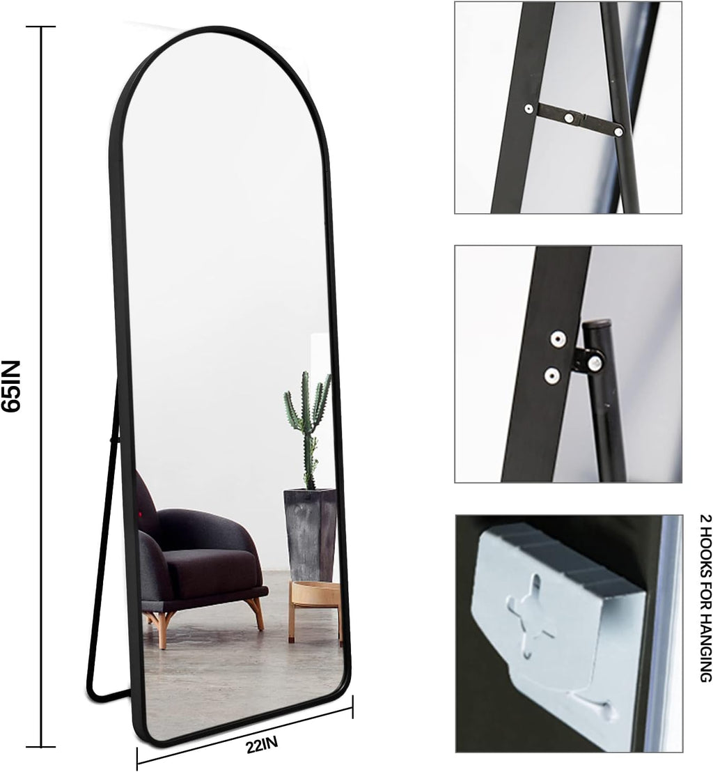 Black Arched Full Length Floor Mirror X415