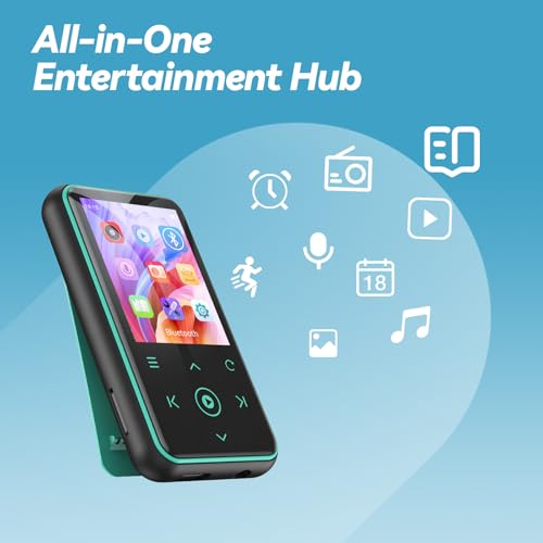 64GB Bluetooth 5.3 MP3 Player with FM Radio, Voice Recorder, White J9027