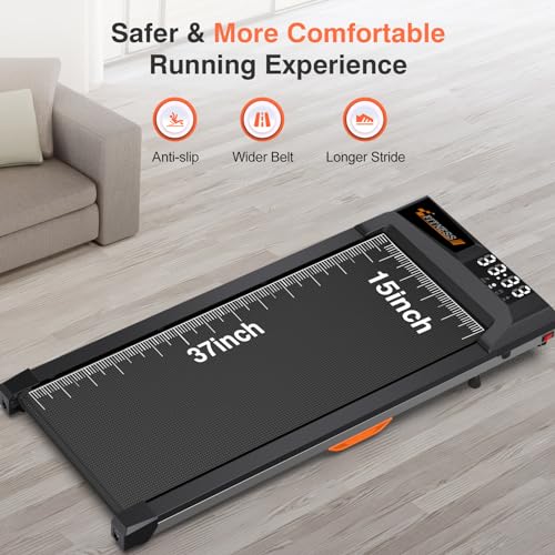 Under Desk Treadmill, 2 in 1 Portable Walking Jogging Running Machine with Remote Control, LED Display, 330lbs N8951