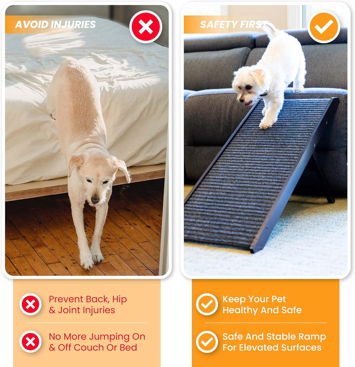 Folding Dog Ramp for Bed or Couch V9010