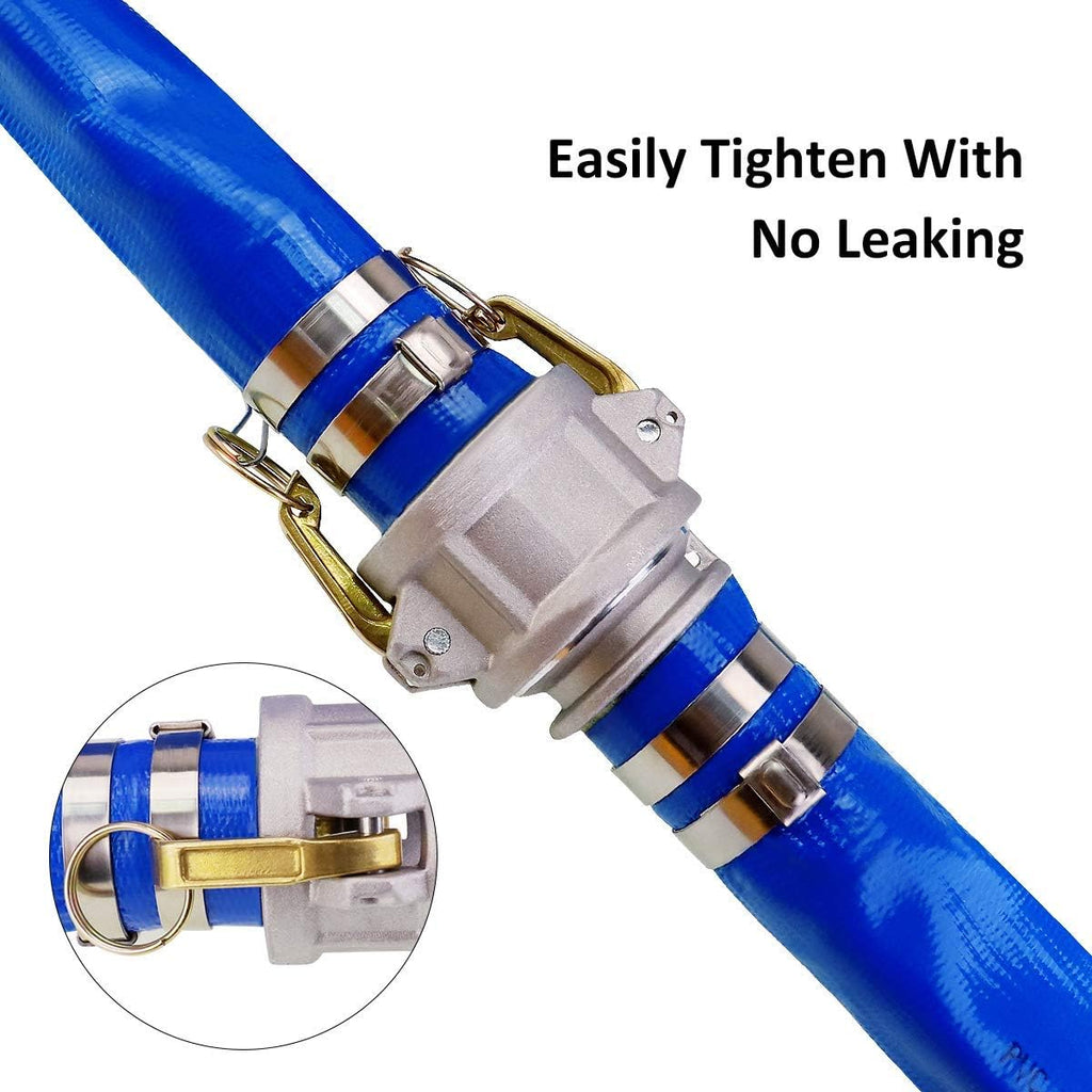 Blue PVC Backwash Hose with Camlock Fittings W6575